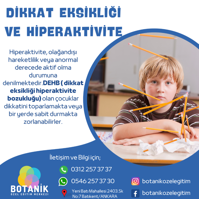 Dikkat Eksikliği Ve Hiperaktivite Bozukluğu – Botanik Özel Eğitim Merkezi